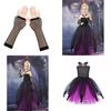 Girls' Halloween Vampire Costume Dress With Puffy Skirt Ursula Inspired Cosplay Outfit