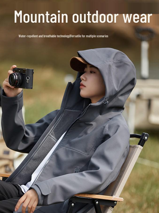 Bird House Alternative Waterproof & Windproof Softshell Jacket for Couples - Women's & Men's Hiking Outerwear