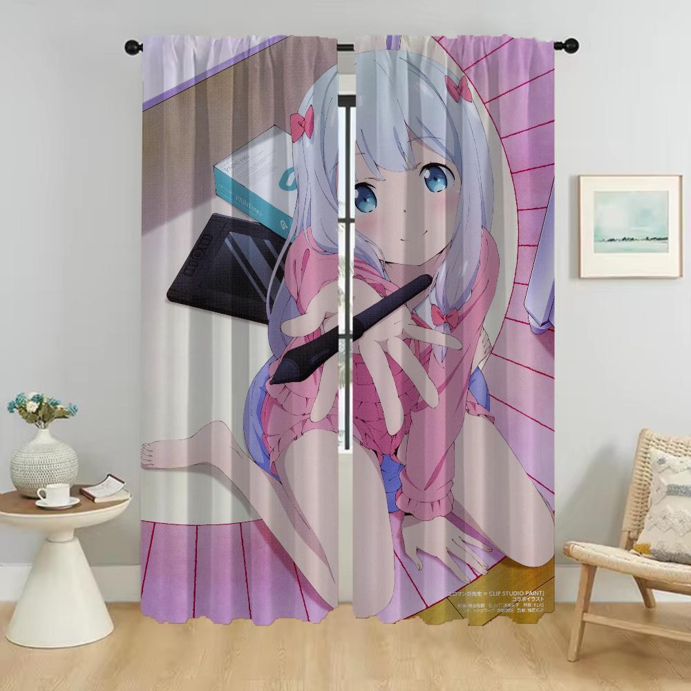 

Eromanga Sensei Shades Шторы для гостиной Шторы от комаров 2 шт. Тюль для украшения Хэллоуина для спальни W50xH70cmx2pcs