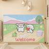 Cute Pet Door Mat Door Scraping Dirt Mat Household Non-slip Wear-resistant Clipped Silk Floor Mat