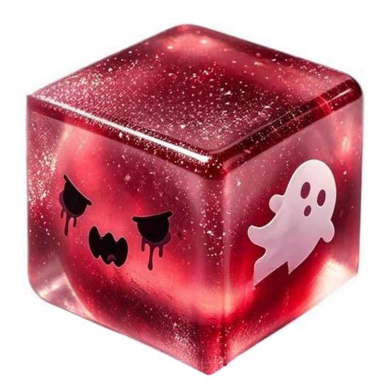 Quetschwürfel Spielzeug Halloween Geist Stress Sensorisches Spielzeug Angstlinderung Langsam aufsteigend Glitzer Kneten für Kinder Erwachsene Mini