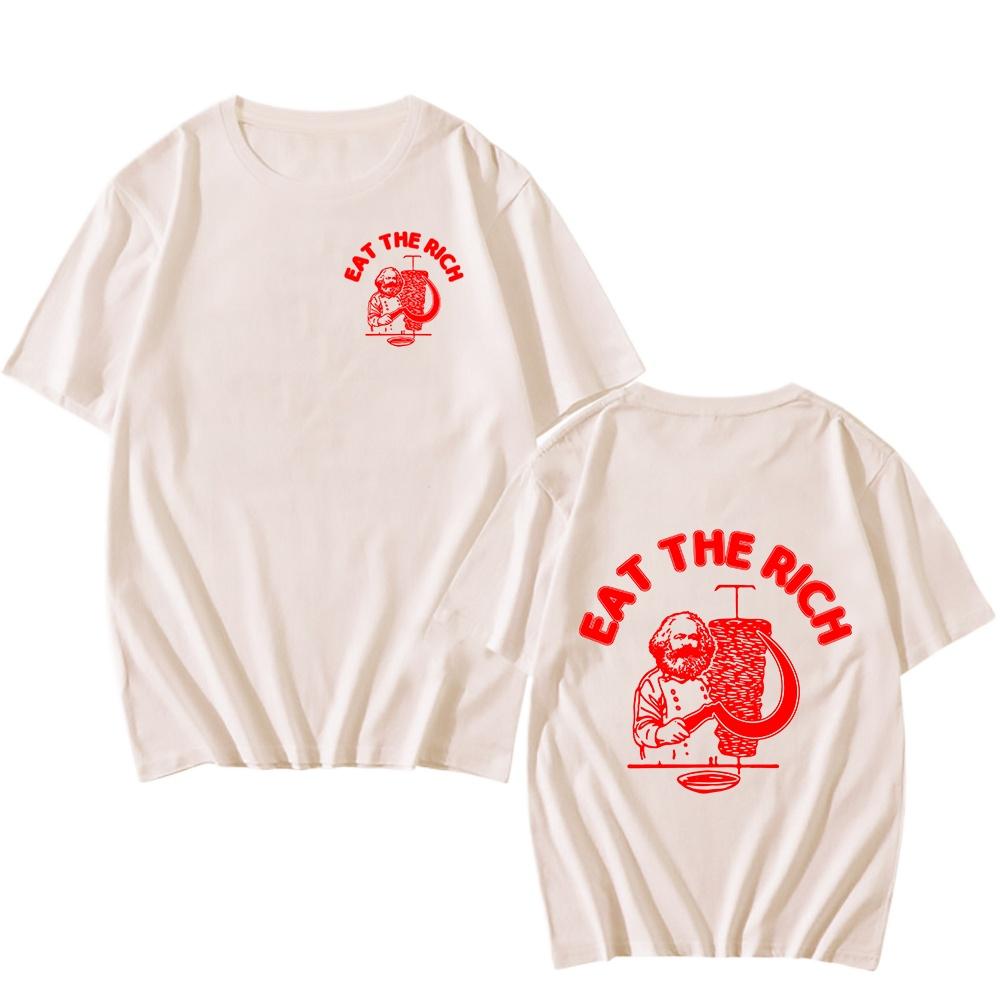 Summer Doner Kebab Eat The Rich Funny T Shirts Man/Woman Plus Size Streetwear Casual Short Sleeve Round Neck Summer T-Shirt Male