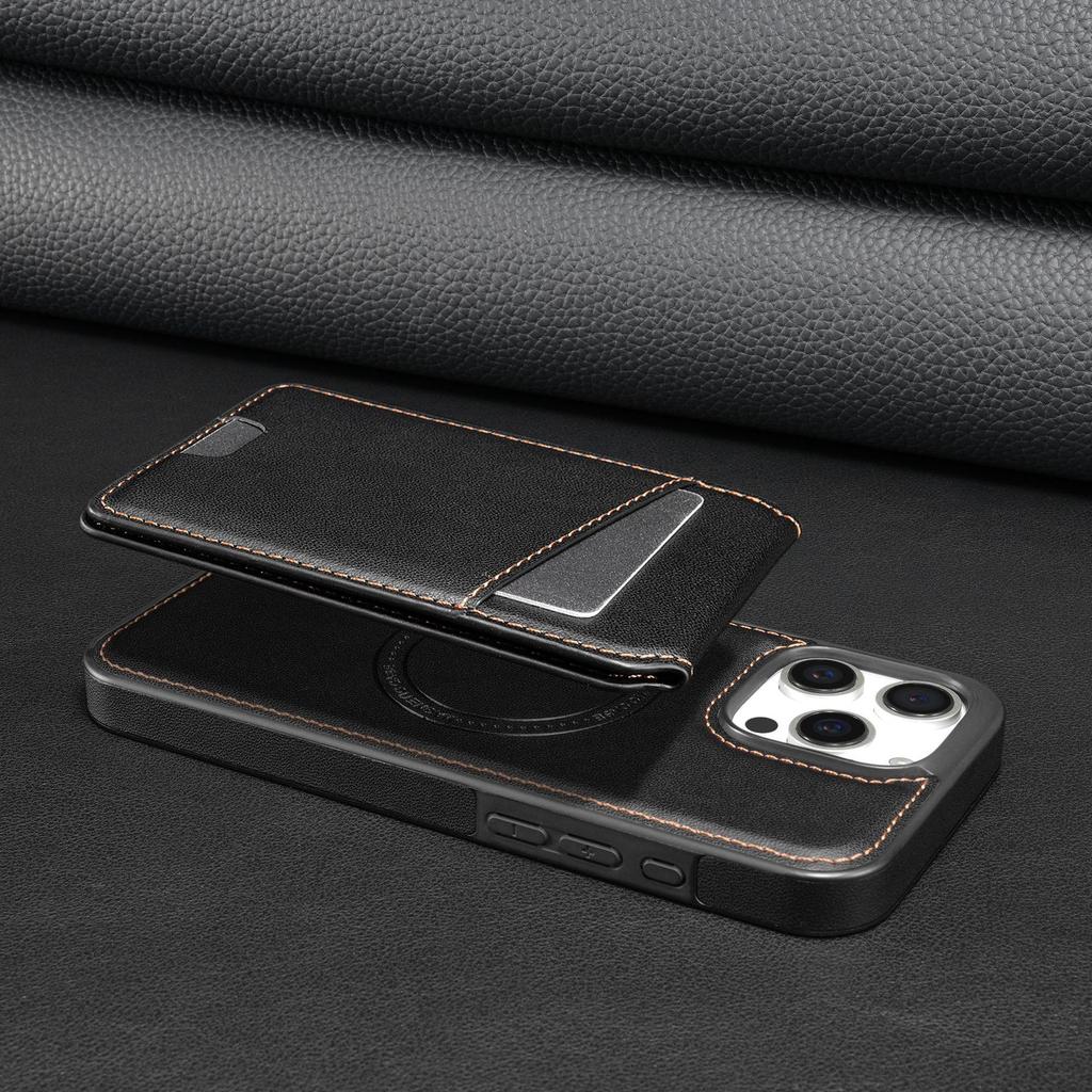 Compatible with iPhone 16 15 Pro, Magnetic Detachable Wireless Charging Two-in-one Card Slot Anti-drop Phone Case