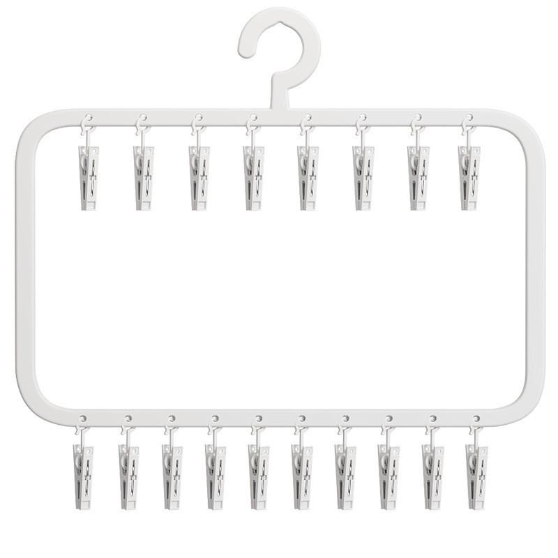 Multi-Functional Sock and Clothing Clip Hanger for Household Storage and Drying
