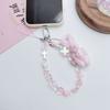 Handmade Phone Chain Rabbit Phone Strap Lovely Phone Jewelry Durable Keychain Acrylic Alloy Material for Phone Keys Bags