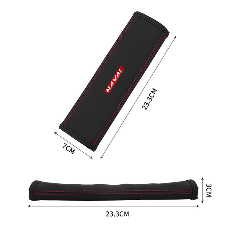 Car Leather Shoulder Protector Pad For Haval H6 Jolion H9 F7X F7 Dargo H1 H2S M6 H3 H4 H5 H7 Auto Safety Belt Cover Accessories