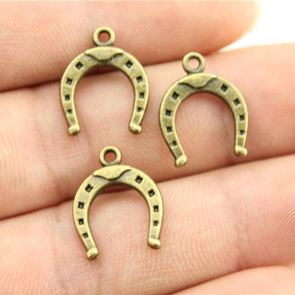 20pcs Horseshoe Charms Pendant Antique Bronze Color Good Luck Horseshoe Charm Pendants Jewelry Accessories DIY