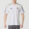 adidas Real Madrid Football Casual Striped T-Shirt Men's White JF2591