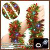 Christmas Top Ribbon with Light String Tinsel Garland Streamers Ornaments with Led Lights Christmas Garland Led Light 2025