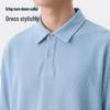 Jeanswest Men's Waffle Knit Short Sleeve Polo Shirt