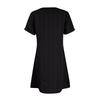 Women's Fashion Sexy Slim V-neck Color Casual Short Sleeve Dresses