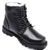 Winter Men's Cotton Shoes Leather Boots Piled Thickened Wool Snow Boots Men's Leather High-top Martin Boots Outdoor