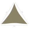 VidaXL Sun Sail Triangular Oxford Fabric 3x3x3 M Beige