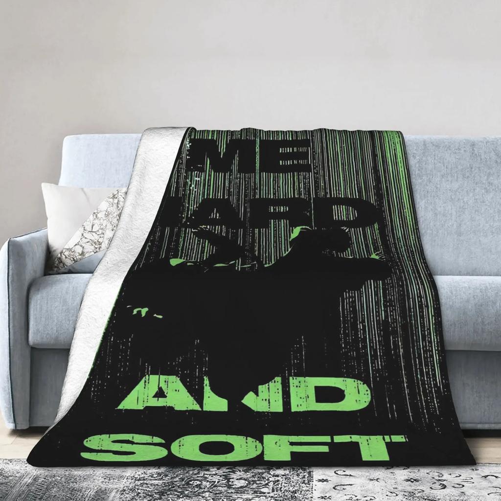 Hit Me Hard and Soft Plush Blanket  Billies Flannel Throw for Kids Super Warm Bedspread Couch or Chair Cover Quality Gift