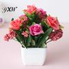 Fake Flower Realistic Artificial Bonsai Decorative UV Resistant Potted Pot DIY Crafts Home Decor Simulation