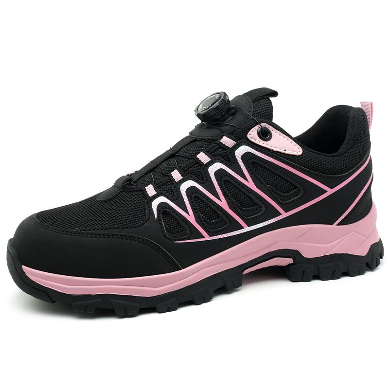 Rotary Buckle Women Work Sneakers Protective Shoes Lightweight Safety Shoes Puncture-proof Anti-smash Steel Toe Shoes Work Boots