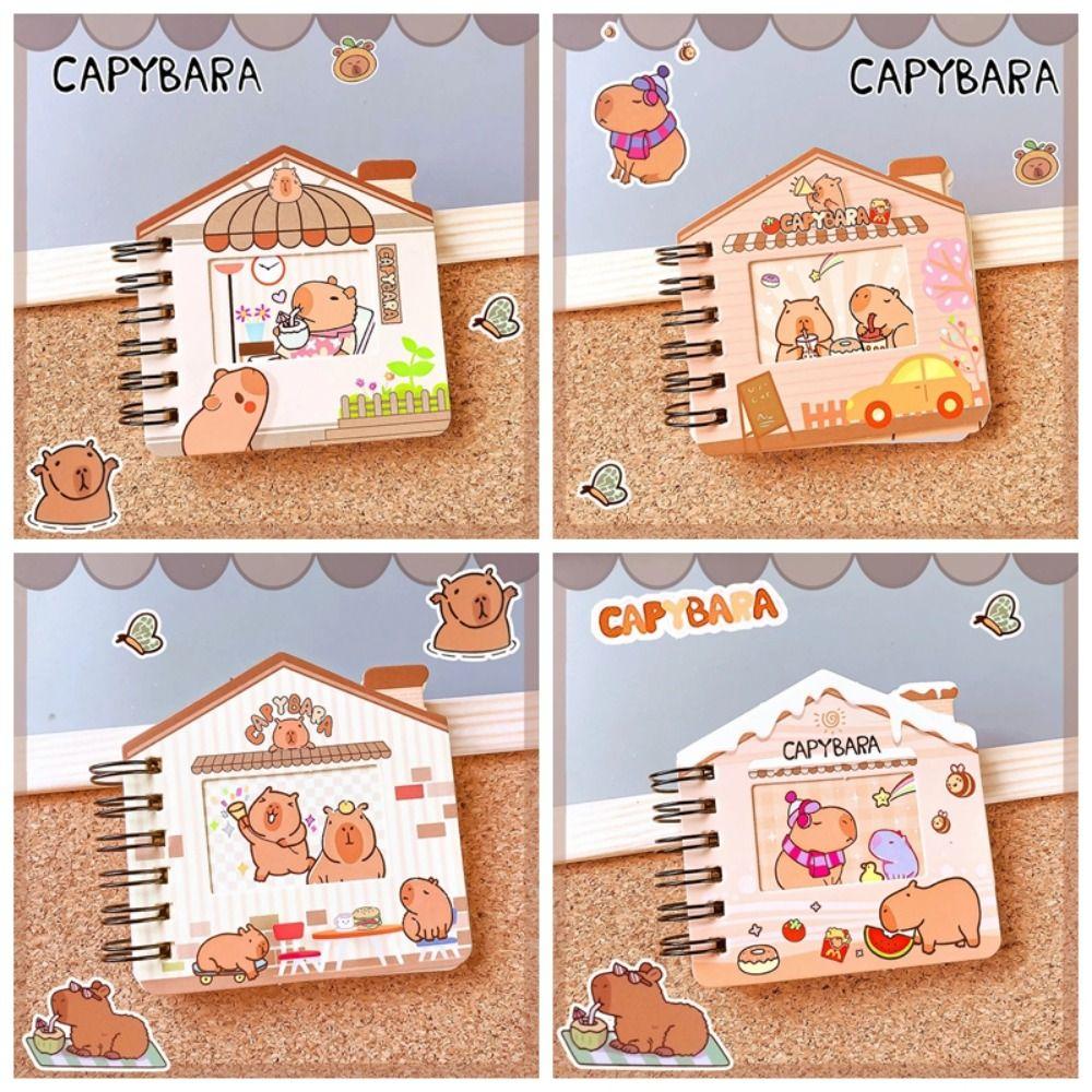 

Эстетичная цветная страница Дневник Блокнот Каваи Мини блокнот для записей Портативный Блокнот с капибарой Школа Random 1PC