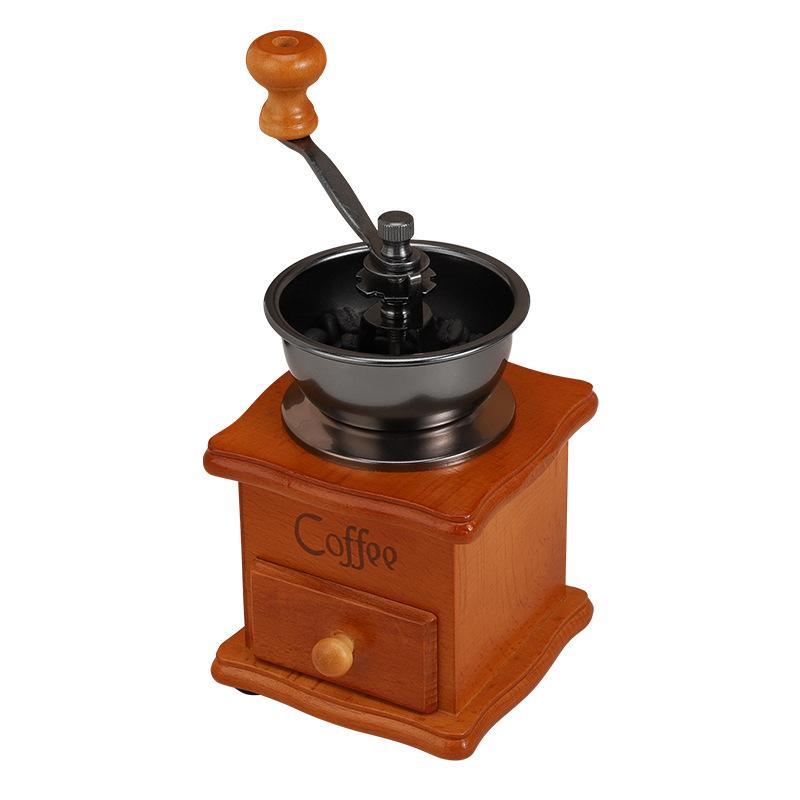 1 Stück Kaffeemühle aus Massivholz, Handkurbel Kaffeebohnenmühle, Kaffeebohnenmühle, Manuelle Kaffeemaschine, Handkurbel Kaffeemühle