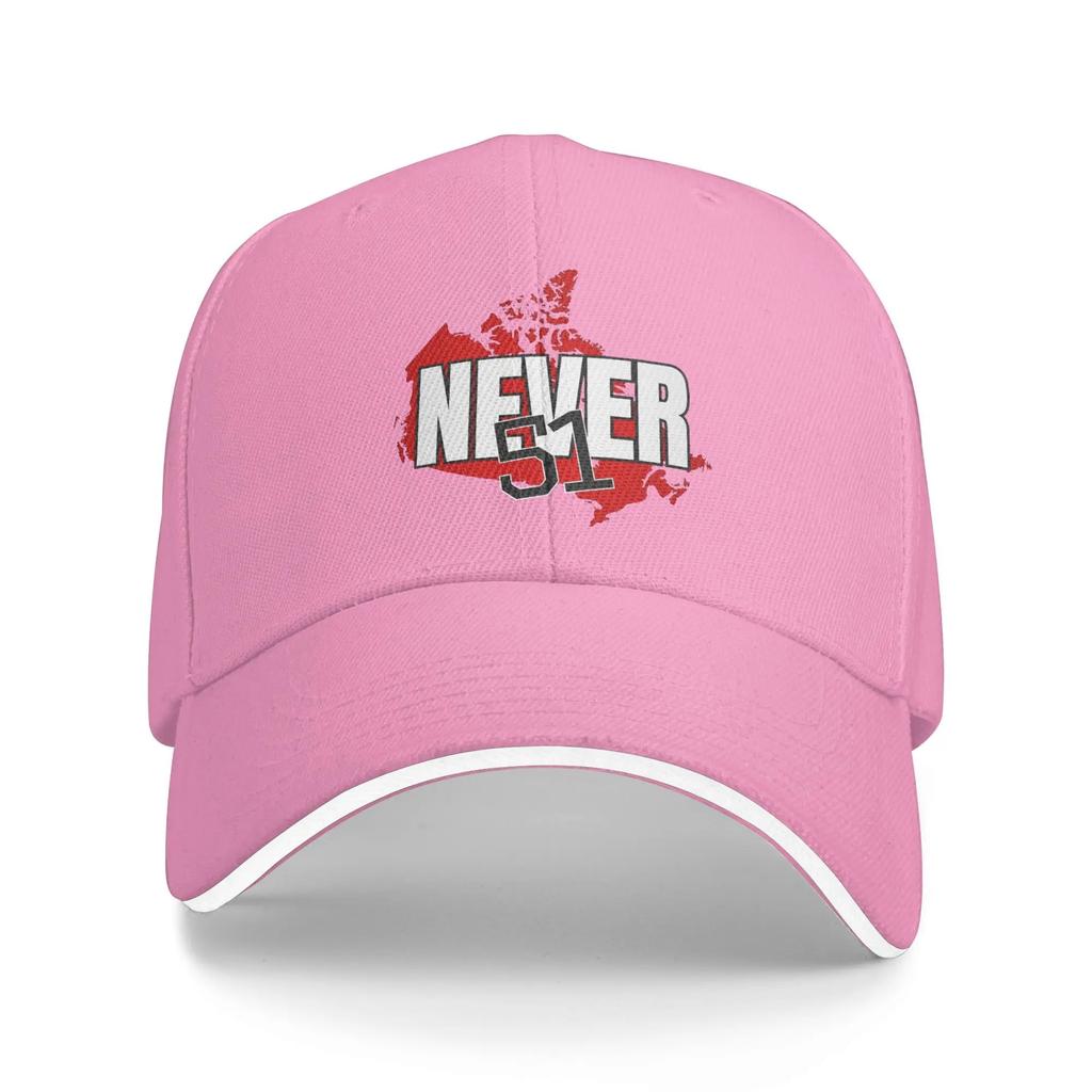 NEVER 51 Baseball Cap Bold Canadian Hunting Camping High Quality Hip Hop Hats Women Unisex Fitted Retro Print Snapback Cap