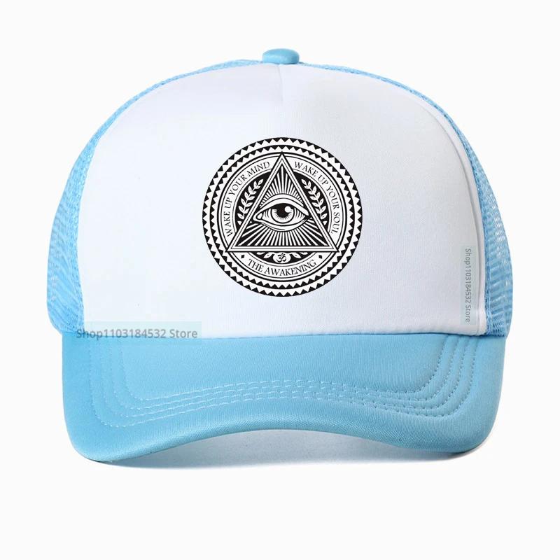 Eye of God Hats Vintage Egypt Pyramid AllSeeing Eye Illuminati Hat Punk Egyptian Triangle Adjustable Baseball Cap