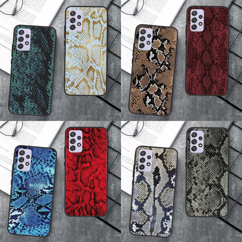 Snake Skin Case For Samsung Galaxy A14 A34 A54 A12 A22 A32 A42 A52 A13 A23 A33 A53 A50 A51 A71 Cover