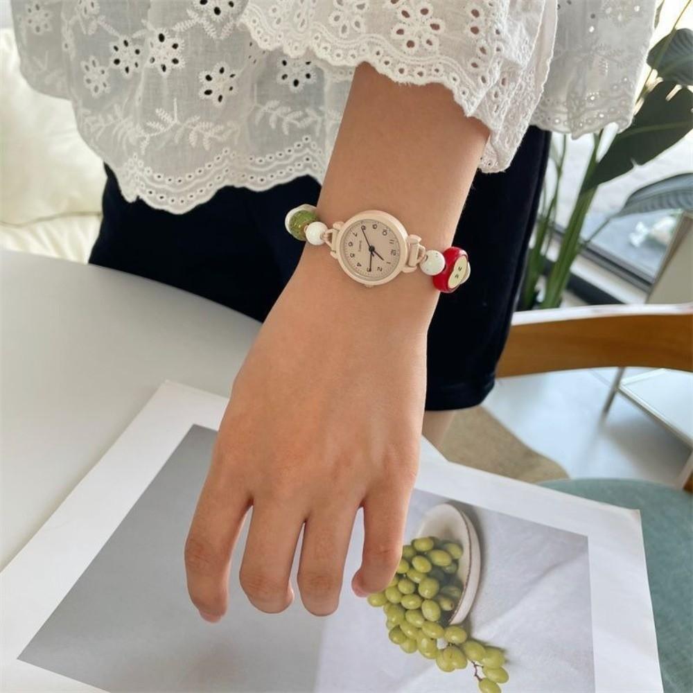 Bonbonfarbene Kette Armbanduhr Handgefertigte Armbanduhren Neue Quarzuhren Damen Mädchen