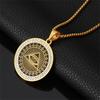 Hip Hop Iced Out All See Eye Pendant Male Gold Silver Color Stainless Steel Round Necklace For Men Masonic Jewelry Birthday Gift