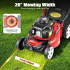 140CC 4-Stroke Gas Push Self Propelled Lawn Mower 3-in-1 Lawn Mower with Grass Bag, 8 Gears Height Adjustable for Lawn Weeding