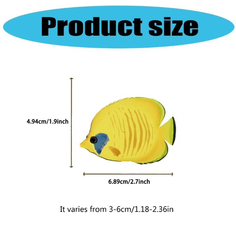 50 Sheets Fish Sticker Reward Sticker Scrapbooking Sticker Ocean Decal Sticker Sea Animal Sticker for Phone Laptop