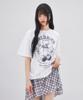LALAFOX Cherry Oversized Printed Short Sleeve T-Shirt White Br2Ch012