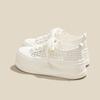 Ultra-light and breathable~ 7cm inner height-increasing hole shoes mesh white shoes women's 2025 new summer popular muffin board shoes