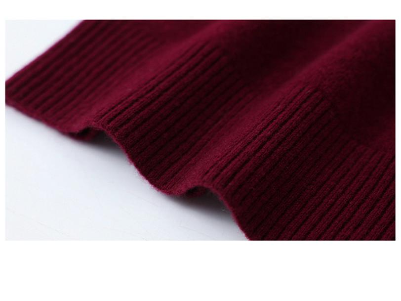 Autumn & Winter Women's 100% Pure Wool Sweater - Stylish Embroidered Half-High Neck for Middle-aged & Elderly