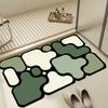Colorful Puzzle Floor Mat Absorbent Bathroom Rug Non-Slip Bath Mat Decorative Door Mat for Entrance Kitchen Shower Bathtub