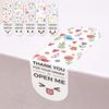 Emojis, Floral Images, Packaging Stickers, Gift Box Sealing Stickers, Rectangular, 100 Stickers, Cute Pattern Wrapping Paper