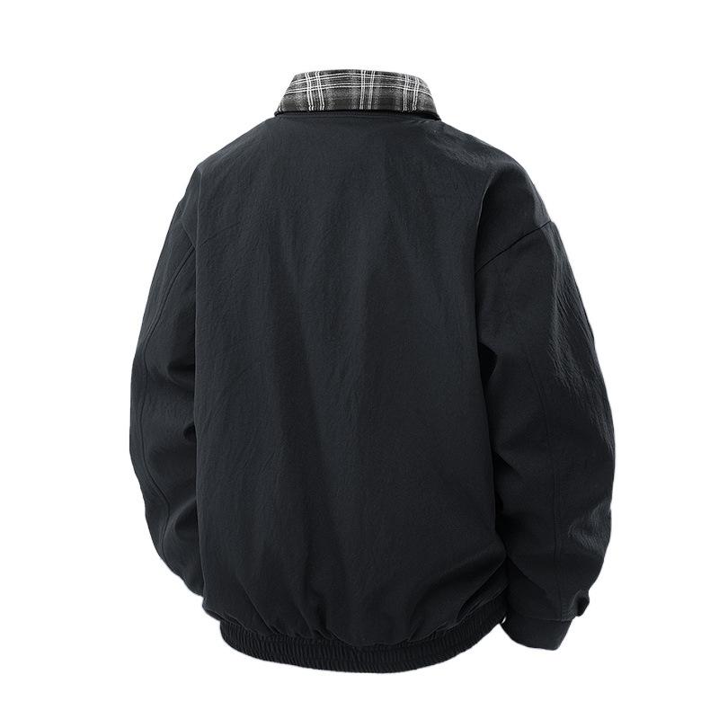 Fake Two-piece Jacket Men's Lapel Spring Suit New Men's Slim American Retro Youth Jacket Plus Size
