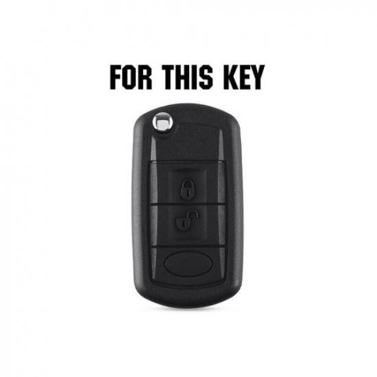 Leather Car Remote Key Fob Case Shell Cover For Land Rover LR3 Range Rover Sport