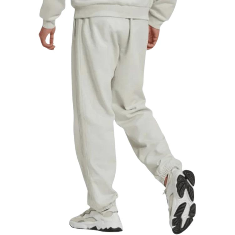 Adidas Knitted Sweatpants Men's White Moderate Cuffed Pants HK2728