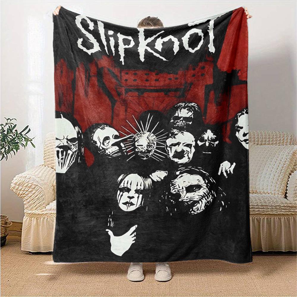 1ks Slipknot Měkká flanelová přikrývka pro všechna roční období pro domácnost, kancelář, venkovní použití Odolný komfort Měkká teplá přikrývka pro domácnost