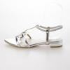 Carino CAUK44082 Women's Silver Sandals, Size 22.5 Cm