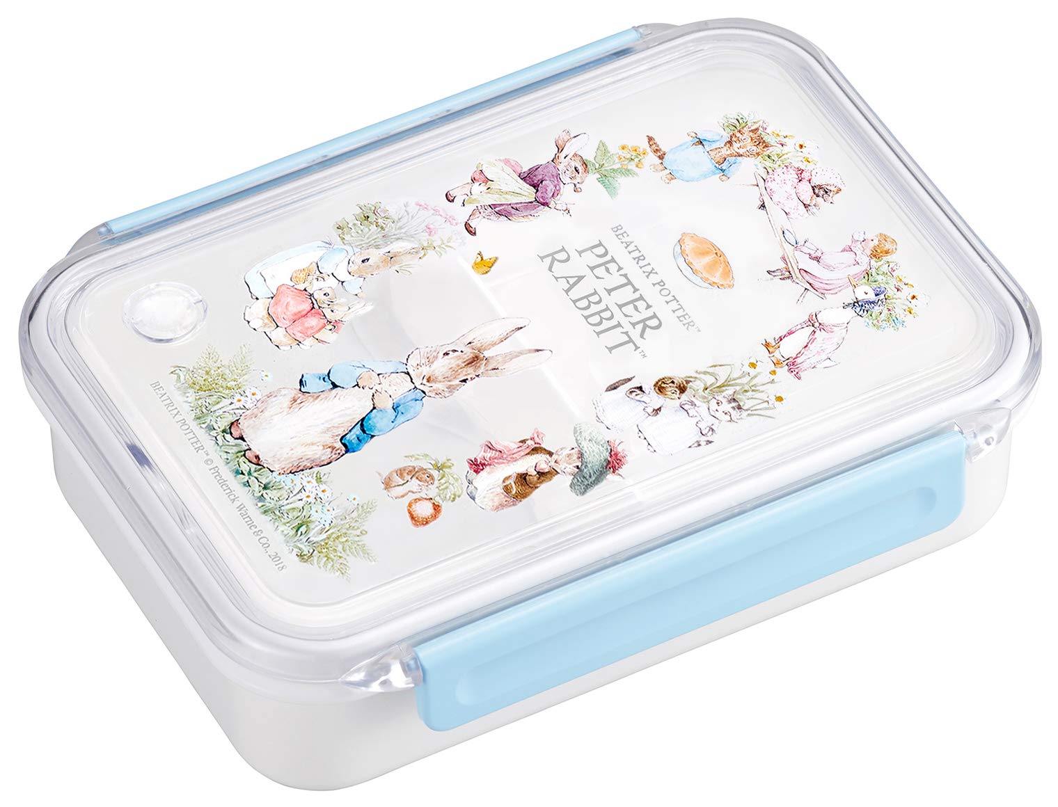 

OSK Bento Box Tight Box Peter Rabbit 650ml Made in Japan Dishwasher Safe [With Dividers/Storage Container] PCL-3