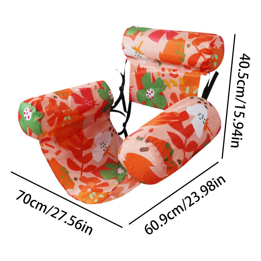 Inflatable Pool Chair hammock Foldable backrest float Inflatable bed Floating chair Inflatable Tanning Recliner Pool Lounger