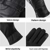 Multifunction Winter Ski Gloves Black Driving Gloves Gift Men Leather Mittens  Female