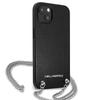 Karl Lagerfeld Klhcp13Mpmk Iphone 13 / 14 / 15 6,1 Hardcase Czarny/Black Leather Textured And Chain