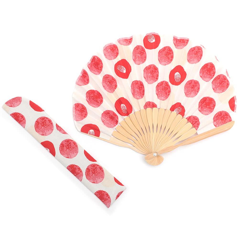 

Летний веер Shoroku с модной сумкой-камелией fan soleil [Nishikawa Shoten], женский веер,