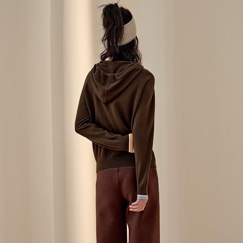 Women's 100% Wool Hooded Pullover Sweater