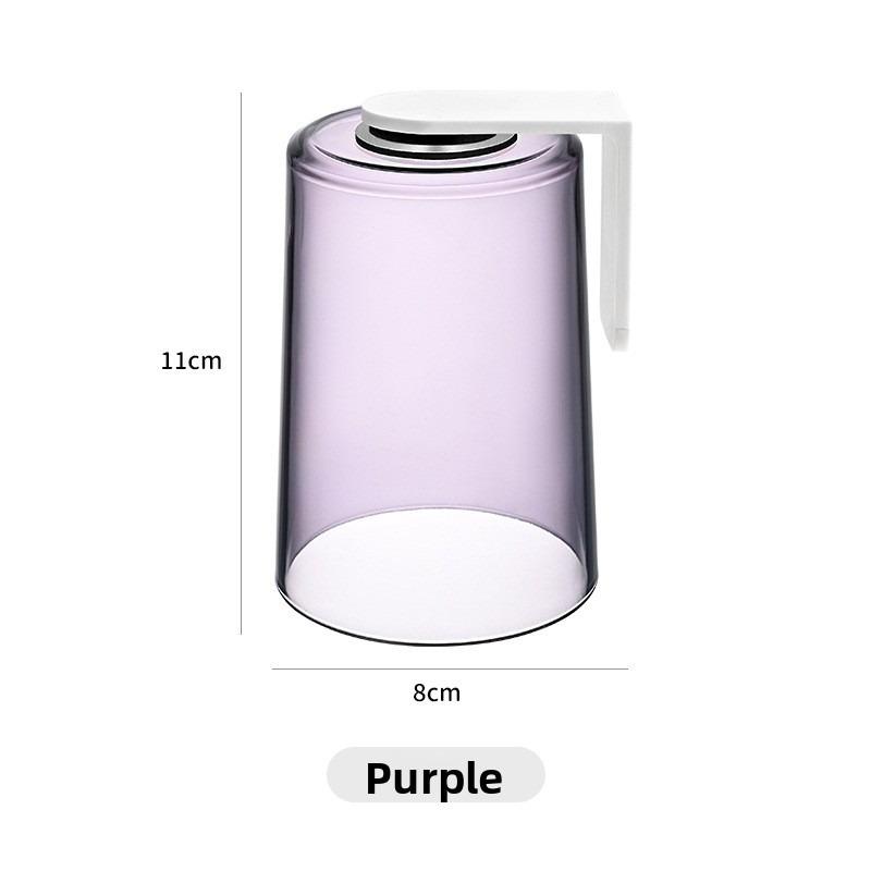 

Magnetic Inverted Mouthwash cup, Transparent and Simple Toothbrush cup, Household wash cup, wall Mounted brush cup Storage rack фиолетовый