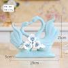 Ceramic Swan Figurine, Elegant Wedding Gift for Bride Bridesmaid, Handmade Home Decor Ornament, Anniversary Present