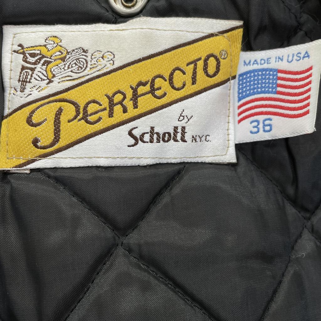 SCHOTT Made in USA 80-90's Motorcycle Tag Late 118 Black Cowhide Double Rider Jacket Jacket 36 blackUsed