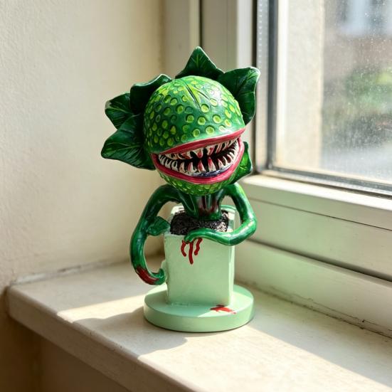 Halloween Ornament, Realistic Horror Design Resin Figure, Scary Fish Outdoor Halloween Decoration, Sharp Teeth Halloween Prop