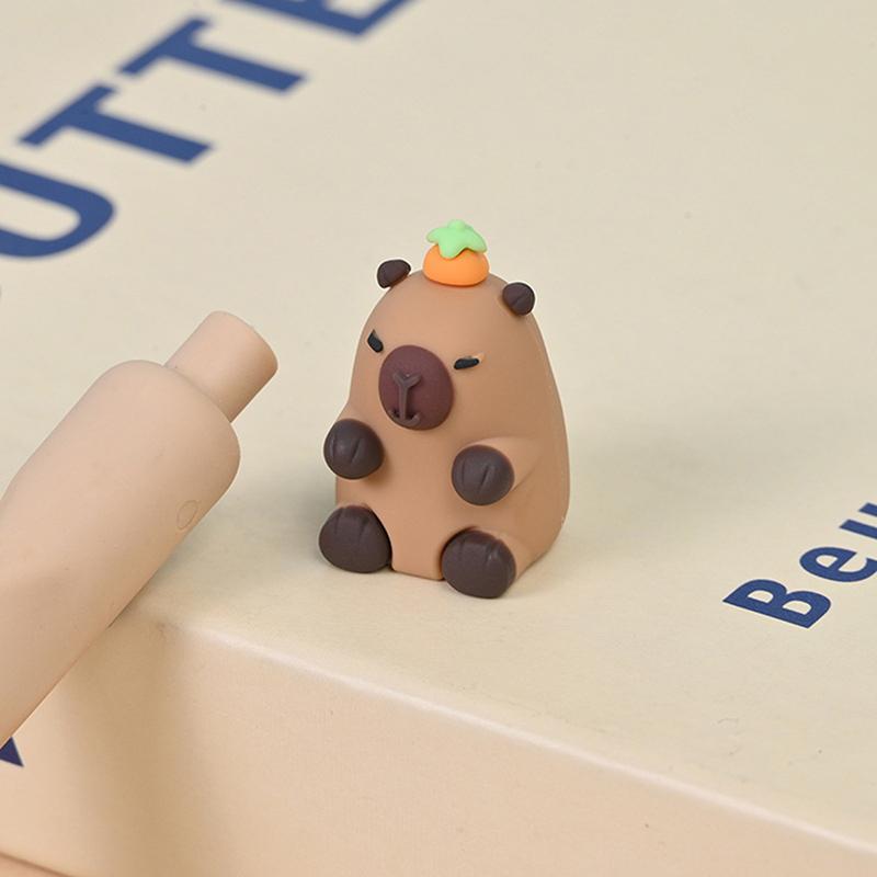 1Pc Cute Capybara Long Rubber Eraser Cartoon Animal Pencil Eraser Kawaii Kids School Office Stationery Gift